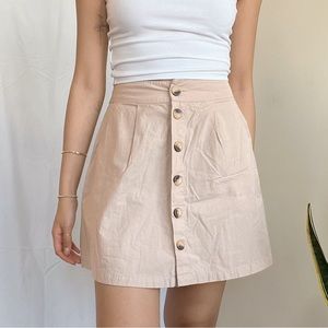 *SOLD* Asos cotton mini skater skirt with button front